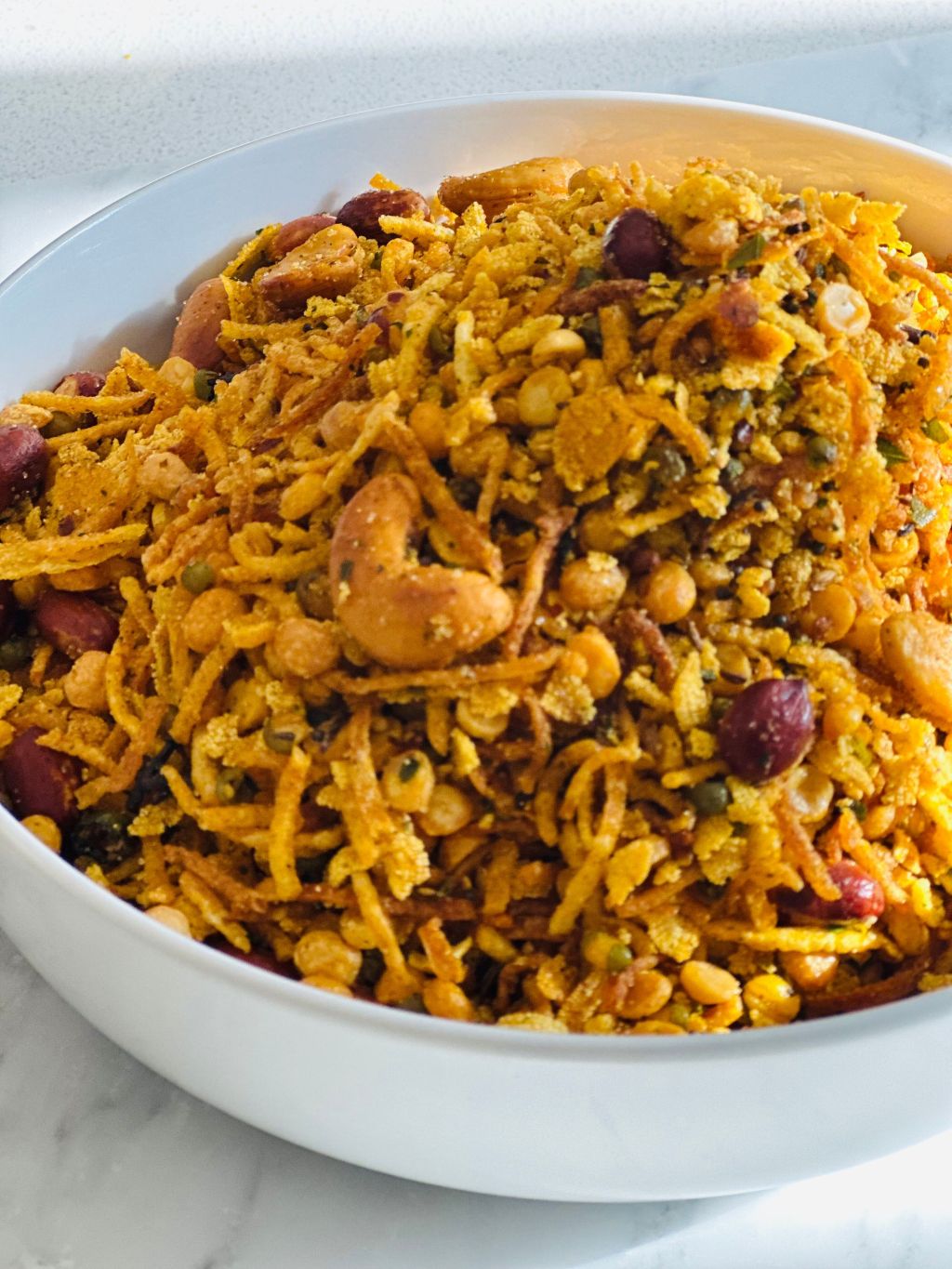 Mum’s Chevdo (Spicy Lentil and Nut Snack&nbsp;Mix)