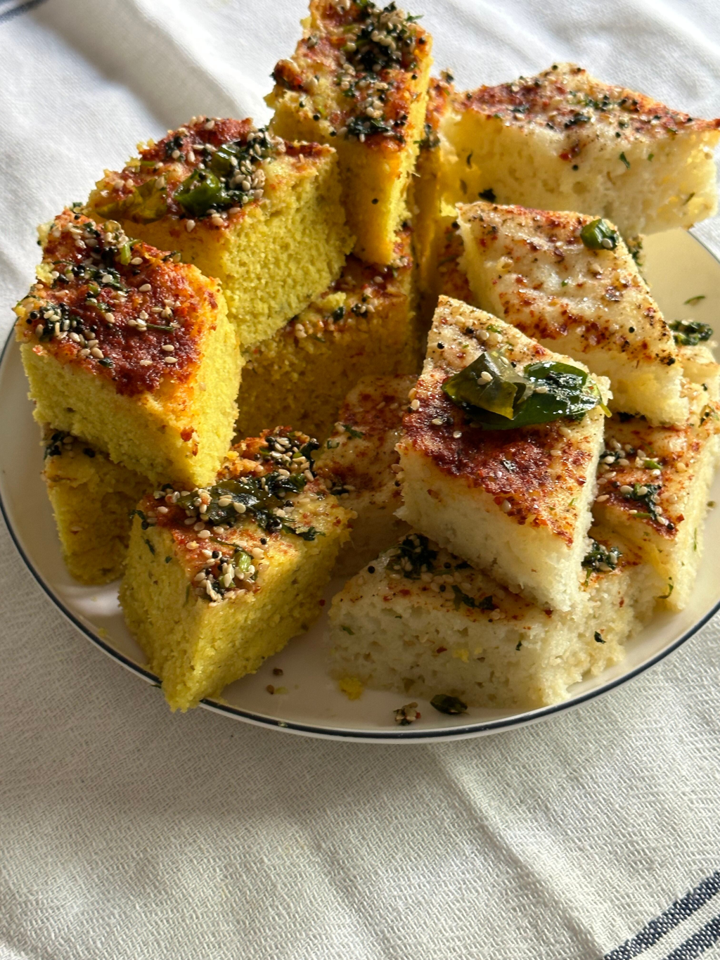My Grannies Dhokra (Instant Dhokra – Savory Steamed Sponge&nbsp;Cake)