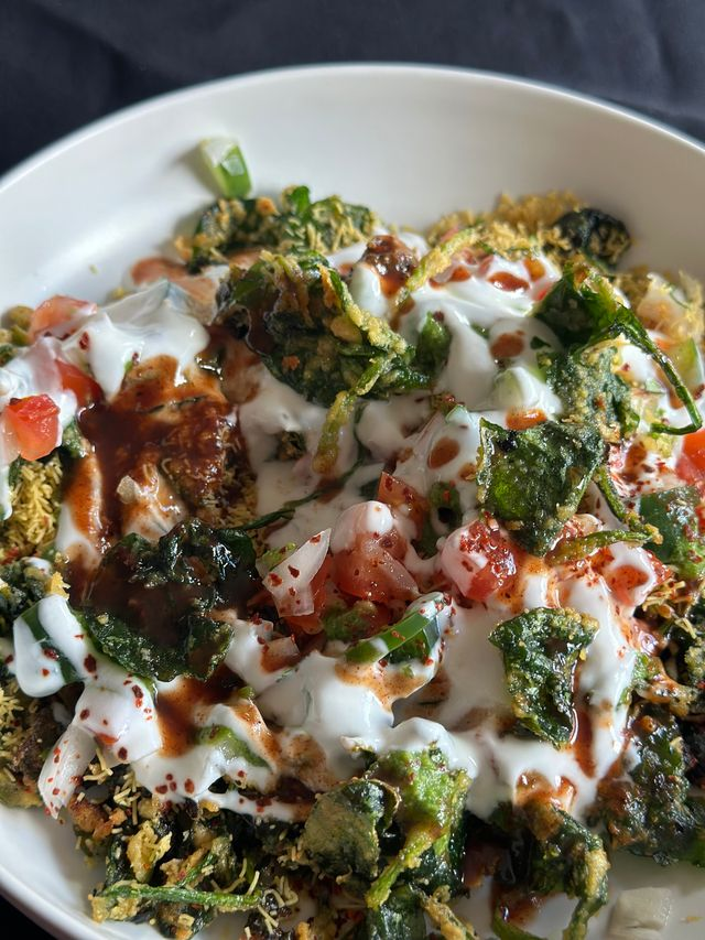 Palak Chaat (Crispy Fried Baby&nbsp;Spinach)