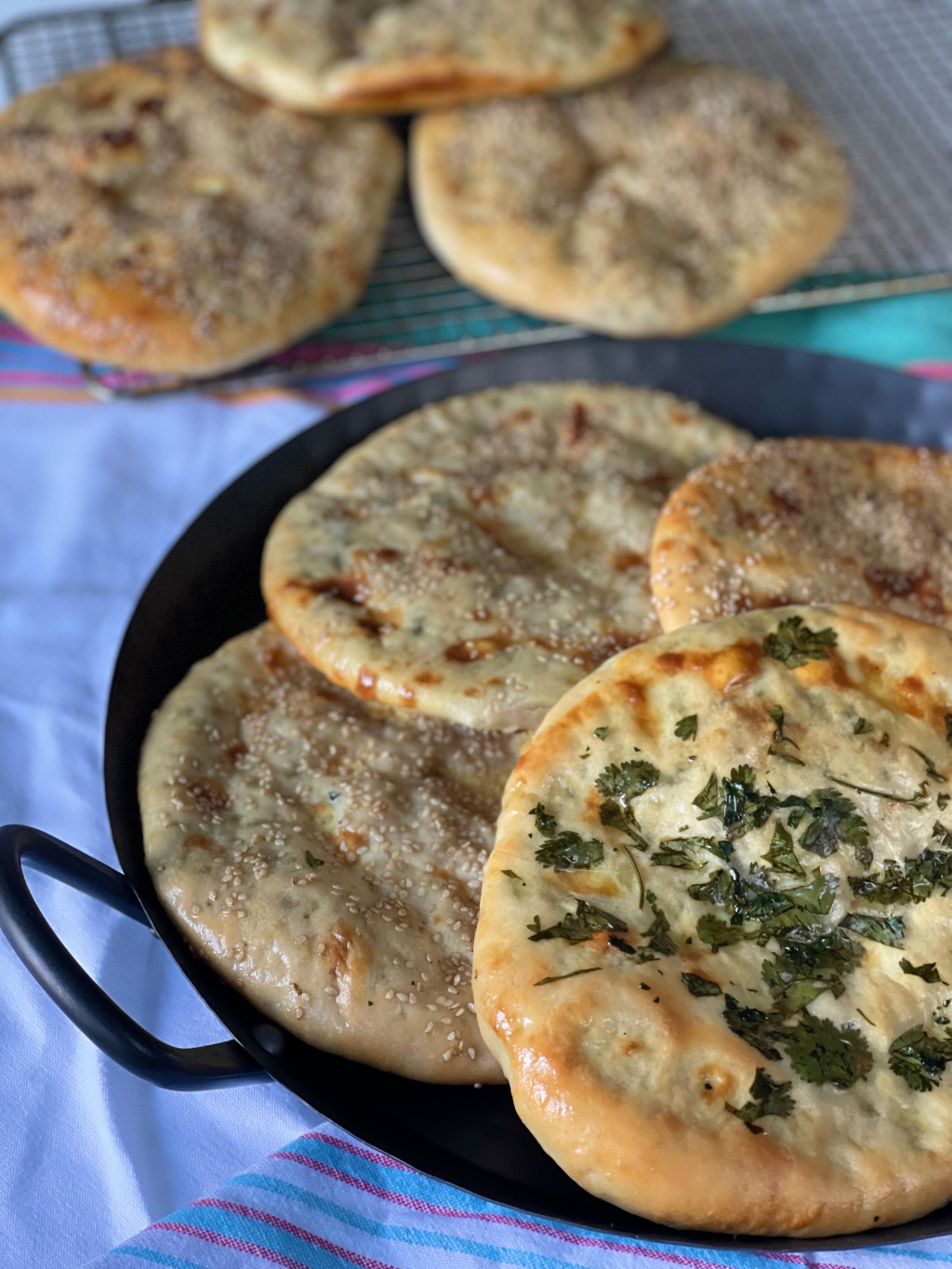 Baked Kheema Naan (Minced Meat filled&nbsp;Naan)