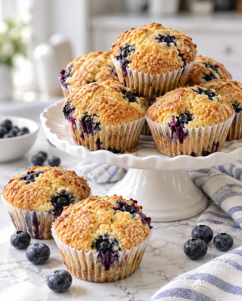 Bakery-Style Blueberry Muffins